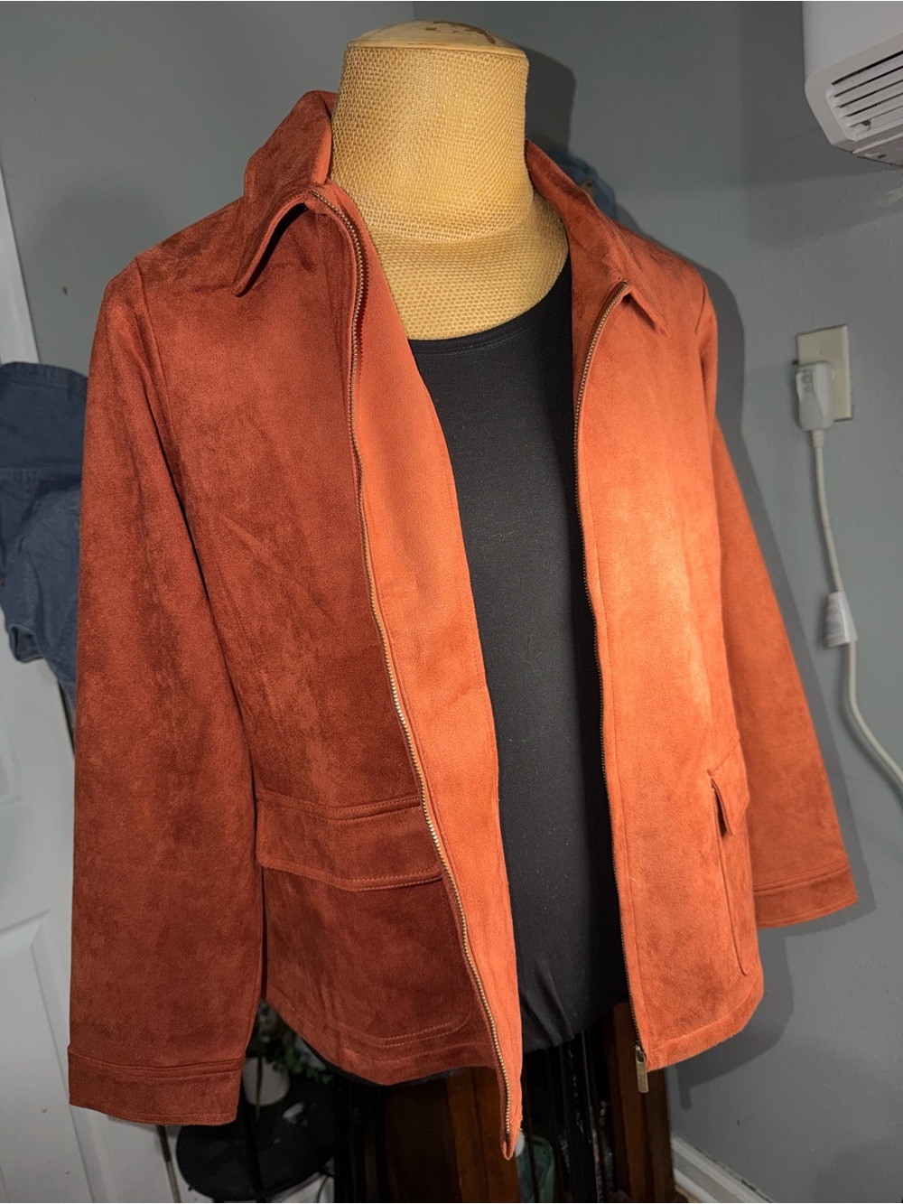 Appleseed's Rust Suede Zip Jacket